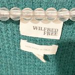 Aritzia Wilfred Size Medium Grey Wool V Neck Long Sleeve Sweater Green Photo 2