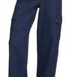 ZARA Dark Wash Wide Leg Cargo Jeans Photo 0