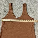 POL Ribbed Tank Top Studded Neckline Bronze Brown Women's Size L Photo 2