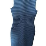 Calvin Klein NWT  Blue striped scuba sheath midi dress, 6 Photo 0