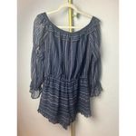 Allison New York Navy Short Off Shoulder Romper NWT Sz. M Blue Size M Photo 4