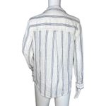 Rails  Shirt Womens XS White Blue Stripe Flamenco Stripe Matea‎ Lace Up Casual Photo 3