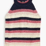 J.Crew Women's New Navy Blue Pink White Striped Sweater Tank Top Size Small Photo 0