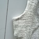 Trina Turk dress size 8 cream white tweed cutout fringe Photo 8