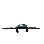 1930s Art Deco Aqua Glass Brooch | Vintage Pot Metal Bar Pin Blue Photo 6