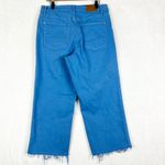 Judy Blue  High Rise Wide Leg Crop Jeans Size 14W Sky Blue Tummy Control Raw Hem Photo 3