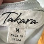 Takara Floral Slip Dress Cowl Neck Adjustable Straps Size M Photo 2