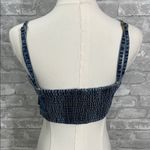 Pilcro Dark Denim Bustier Crop Top Blue Size 8 Photo 3