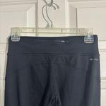 Nike  Dri Fit XS Black Purple Elastic Waist Cropped Pants Workout Drawstring Photo 3