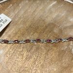 Ruby NWT  & CZ Gold Over Sterling Silver Bracelet Photo 3