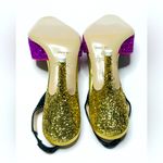 The Attico Diletta Tri Color Pink Gold Black Glitter Pumps Heels Shoes 37 NWOB Size 6 Photo 12