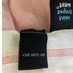 Saint Tropez West Women 16 Pink Linen Crop Pants Palm Tree Print Beachy Coastal Photo 6