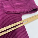 Rachel Zoe Sweater Womens Large Pink Purple Ribbed Knit Henley Photo 5