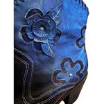 MIA  Daisy 3D flower 10 Black leather Cowgirl unique fun western bootie Photo 1