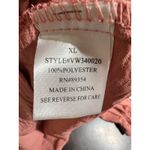 Adrienne Vittadini Women's XL Pink Textured Metallic Stripe Button Up Blouse Photo 4