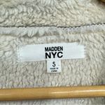 Madden NYC Brown Faux Suede & Cream Sherpa Open Front Cropped Jacket NEW Size S Photo 10