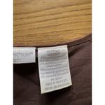 Worthington Stretch Women Size Medium Embroidered‎ Short Sleeve Office Career Brown Photo 5