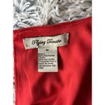 Flying Tomato Dress Women Medium Red Crepe Ruffle Tier Lined Keyhole Back Photo 2