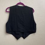 Vintage Leather Cowgirl Button Vest Embroidered Black Size L Photo 4