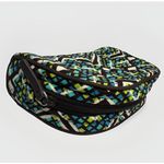 Vera Bradley Rain Forest Quilted Cosmetic Makeup Travel Bag Blue Green Photo 2