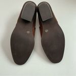 Lucky Brand Booties Vienna Leather Stacked Heels Pull On Comfort Cognac Brown Photo 11