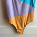Roxy NWOT  Bachelor Button Colorblock Party One Piece Swim Suit Photo 10