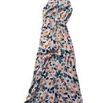 Show Me Your Mumu womens medium floral halter maxi dress side split bride guest Photo 1