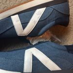 Loft Blue and White Denim Chambray Sneakers Photo 7