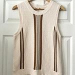 Hem & Thread  Boho Cream Knit Tank Sz M Photo 0