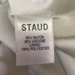 STAUD  Women's White/Green Gingham High Rise Stretch Wide Leg Trouser Pants Sz XS Photo 5