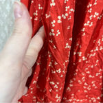 Everlane  Red White Floral The Smock Maxi Dress Photo 4