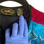 Vintage 90s Allure Womens Jacket Multi Patchwork Hippie Art To Wear Knit XL Photo 2