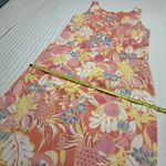 Talbots  Tropical Fruit Floral Sheath Dress Sz 12 Orange Coral Pink & Yellow NWT Photo 3