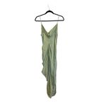 Cinq A Sept Emilia Silk Asymmetric Dress With Crystal Embellishment Pale Green Size 8 Photo 6
