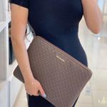 Michael Kors Brown Signature Laptop Case Photo 1