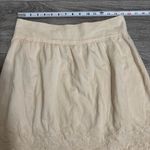 Merona Women Vintage Cream Embroidered A-Line Smocked Skirt Size 6 100% Cotton Photo 7