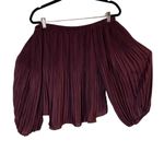 Wishlist  APPAREL‎ Women's Blouse Long Balloon Sleeve Purple Small NWT Photo 3