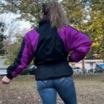 Vintage 80s RA Sports purple black peplum winter ski coat MEDIUM? Photo 2