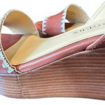 Jack Rogers Flagler Stitch 9.5 Wedge Sandals 9.5 Brown Heel Photo 2