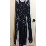 Issue New York Floral Backless Mesh Gown Size L Photo 7