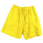 Bay Breeze Yellow Cotton Shorts Womens S Swimsuit Cover Beach Pool Made in USA Photo 0