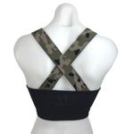 Lanston Women's Black Pullover Scoop Neck Strappy Criss Cross Back Sport Bra S Photo 1