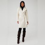 Lamarque Abigail Reversible Leather & Shearling Trenchcoat size XS ivory Photo 2
