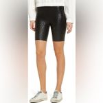 Hue NWT  Black Leopard Sleek Effects High-Rise Bike Shorts Size Medium Photo 3
