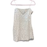 Edikted  Ibiza Sequin Minidress Size Large Cream White Photo 2