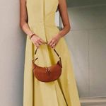 Commence Commense Button Sleeveless Collar Dress Maxi Butter Yellow NWT large Photo 0