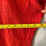 Chico's  Red Lace V-neck 100% Cotton Short Sleeve Shirt Basic Women's size 3 / XL Photo 6