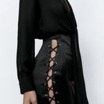 ZARA SATIN EFFECT CORSET SKIRT Photo 0