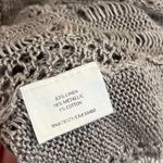 Eileen Fisher Linen Open Knit Dolman Short Sleeve Sweater Top Grey Large Photo 5