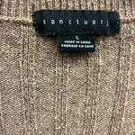 Sanctuary  brown ribbed v-neck cardigan academia sweater size large #717 Photo 2